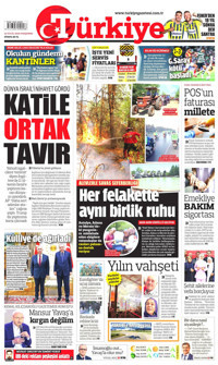 Türkiye Gazetesi Gazetesi Manşeti