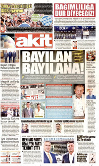 Yeni Akit Gazetesi Manşeti