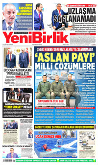 YeniBirlik Gazetesi Manşeti