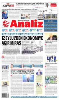 Analiz Gazetesi Manşeti
