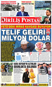 Diriliş Postası Gazetesi Manşeti