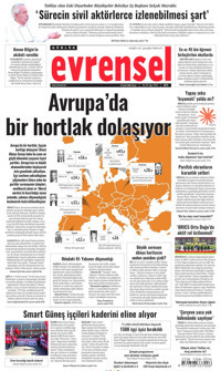Evrensel Gazetesi Manşeti