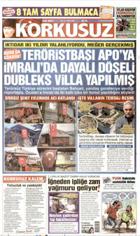 Korkusuz Gazetesi Manşeti