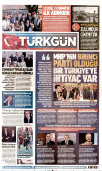 Türkgün Gazetesi Manşeti