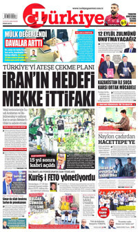 Türkiye Gazetesi Gazetesi Manşeti