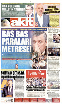 Yeni Akit Gazetesi Manşeti