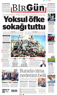 BirGün Gazetesi Manşeti