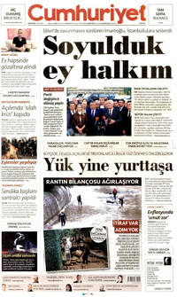 Cumhuriyet Gazetesi Manşeti