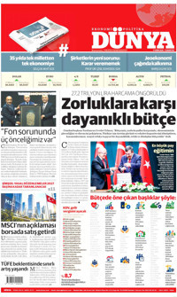 Dünya Gazetesi Manşeti