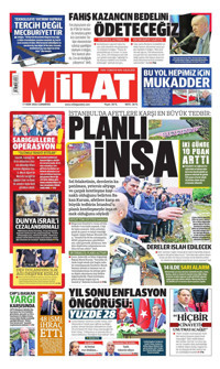Milat Gazetesi Manşeti