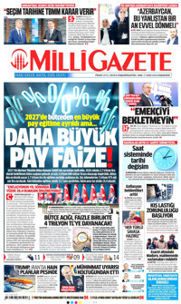 Milli Gazete Gazetesi Manşeti