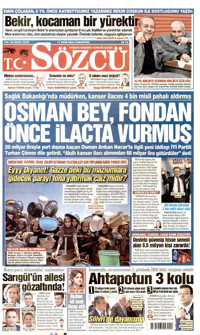 Sözcü Gazetesi Manşeti