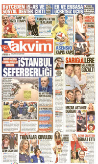 Takvim Gazetesi Manşeti
