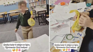 O öğretmene tepki çığ gibi! Durumu olmayan öğrencinin hediyesini paylaştı