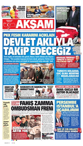 PKK’nın kararını gazeteler nasıl gördü? ‘Bayram havası estirenler’, ‘temkinliler’ ve ‘yokuşa sürenler’ - Resim: 8
