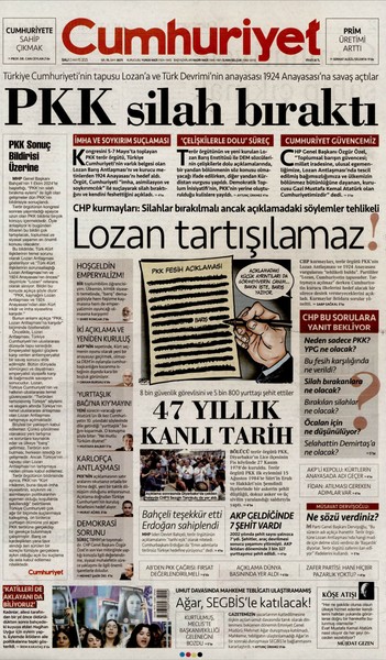 PKK’nın kararını gazeteler nasıl gördü? ‘Bayram havası estirenler’, ‘temkinliler’ ve ‘yokuşa sürenler’ - Resim: 11
