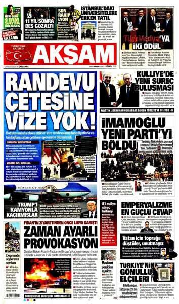 Gazete manşetleri 12 Ağustos Çarşamba - Resim: 7