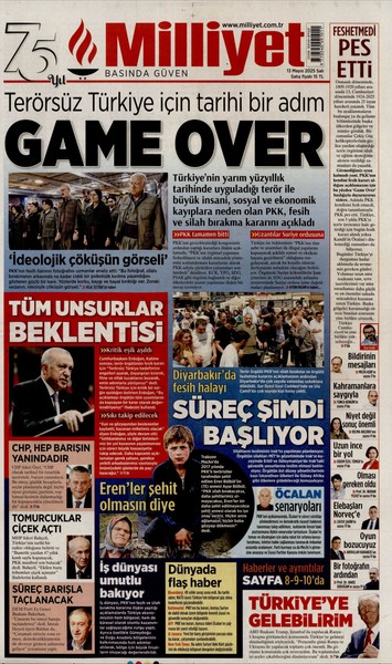 PKK’nın kararını gazeteler nasıl gördü? ‘Bayram havası estirenler’, ‘temkinliler’ ve ‘yokuşa sürenler’ - Resim: 5