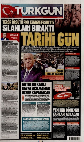 PKK’nın kararını gazeteler nasıl gördü? ‘Bayram havası estirenler’, ‘temkinliler’ ve ‘yokuşa sürenler’ - Resim: 6