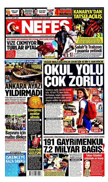 Gazete manşetleri 16 Ağustos Pazar - Resim: 13