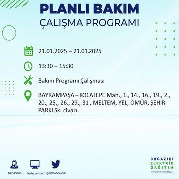 İstanbul'da uzun süreli elektrik kesintisi: 22 ilçe etkileniyor! Beşiktaş, Bahçelievler, Silivri... - Resim: 40