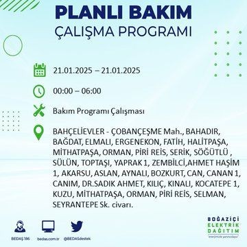 İstanbul'da uzun süreli elektrik kesintisi: 22 ilçe etkileniyor! Beşiktaş, Bahçelievler, Silivri... - Resim: 49