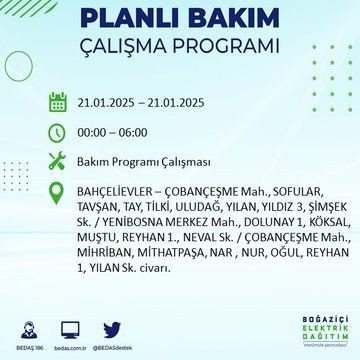 İstanbul'da uzun süreli elektrik kesintisi: 22 ilçe etkileniyor! Beşiktaş, Bahçelievler, Silivri... - Resim: 50