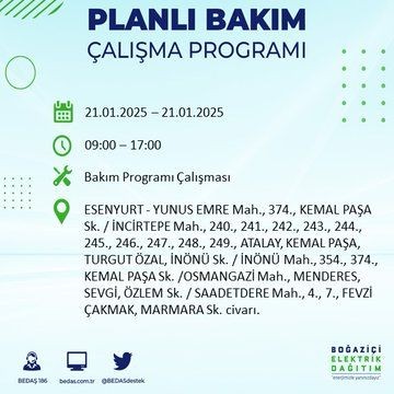 İstanbul'da uzun süreli elektrik kesintisi: 22 ilçe etkileniyor! Beşiktaş, Bahçelievler, Silivri... - Resim: 28