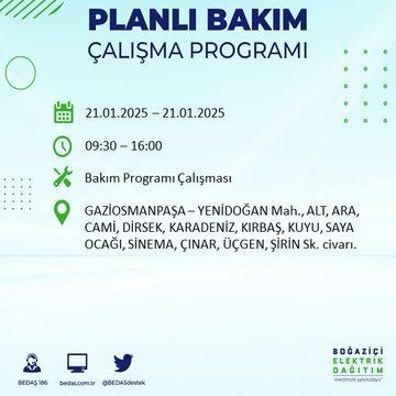 İstanbul'da uzun süreli elektrik kesintisi: 22 ilçe etkileniyor! Beşiktaş, Bahçelievler, Silivri... - Resim: 21