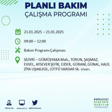 İstanbul'da uzun süreli elektrik kesintisi: 22 ilçe etkileniyor! Beşiktaş, Bahçelievler, Silivri... - Resim: 8