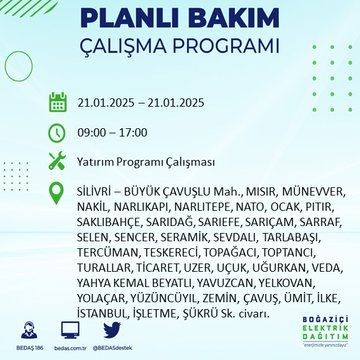 İstanbul'da uzun süreli elektrik kesintisi: 22 ilçe etkileniyor! Beşiktaş, Bahçelievler, Silivri... - Resim: 10