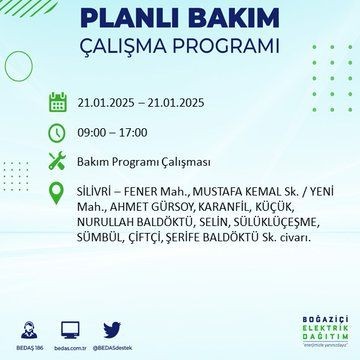 İstanbul'da uzun süreli elektrik kesintisi: 22 ilçe etkileniyor! Beşiktaş, Bahçelievler, Silivri... - Resim: 9