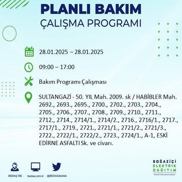 İstanbul'da uzun süreli elektrik kesintileri yaşanacak! 22 ilçe etkileniyor... - Resim: 3