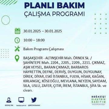 İstanbul'da 20 ilçede elektrikler kesilecek! 30 Ocak 2025 İstanbul'da elektrik kesintileri: Bakırköy, Avcılar, Silivri... - Resim: 54