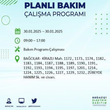 İstanbul'da 20 ilçede elektrikler kesilecek! 30 Ocak 2025 İstanbul'da elektrik kesintileri: Bakırköy, Avcılar, Silivri... - Resim: 62