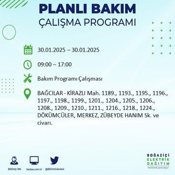İstanbul'da 20 ilçede elektrikler kesilecek! 30 Ocak 2025 İstanbul'da elektrik kesintileri: Bakırköy, Avcılar, Silivri... - Resim: 64