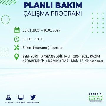 İstanbul'da 20 ilçede elektrikler kesilecek! 30 Ocak 2025 İstanbul'da elektrik kesintileri: Bakırköy, Avcılar, Silivri... - Resim: 39