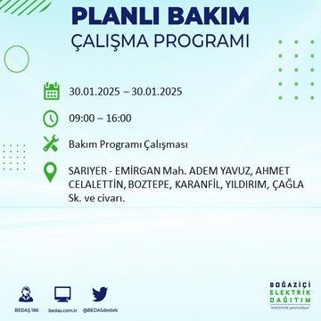 İstanbul'da 20 ilçede elektrikler kesilecek! 30 Ocak 2025 İstanbul'da elektrik kesintileri: Bakırköy, Avcılar, Silivri... - Resim: 17