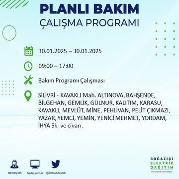 İstanbul'da 20 ilçede elektrikler kesilecek! 30 Ocak 2025 İstanbul'da elektrik kesintileri: Bakırköy, Avcılar, Silivri... - Resim: 13