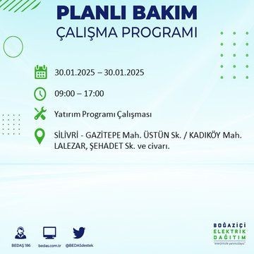 İstanbul'da 20 ilçede elektrikler kesilecek! 30 Ocak 2025 İstanbul'da elektrik kesintileri: Bakırköy, Avcılar, Silivri... - Resim: 7