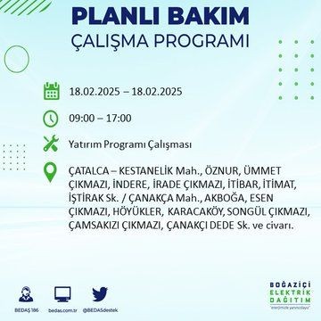 Elektrik uzun süre gelmeyecek! 18 Şubat İstanbul elektrik kesintileri... Başakşehir, Silivri, Şişli... - Resim: 27