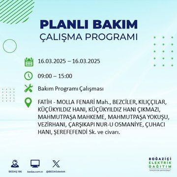 O ilçeler dikkat: Elektrik uzun süre gelmeyecek! Silivri, Fatih, Esenyurt... - Resim: 3