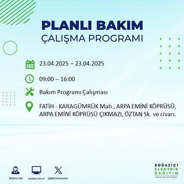 23 Nisan için o ilçeler uyarıldı! İstanbul'da 6 ilçede elektrik kesintisi yaşanacak! - Resim: 7