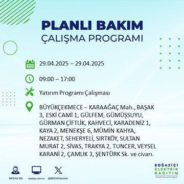 22 ilçe etkileniyor: Silivri, Sarıyer, Esenler... İstanbul'da uzun süreli elektrik kesintisi yaşanacak! 29 Nisan Salı elektrik kesintileri listesi - Resim: 23