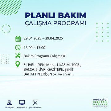22 ilçe etkileniyor: Silivri, Sarıyer, Esenler... İstanbul'da uzun süreli elektrik kesintisi yaşanacak! 29 Nisan Salı elektrik kesintileri listesi - Resim: 76