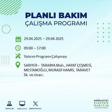 22 ilçe etkileniyor: Silivri, Sarıyer, Esenler... İstanbul'da uzun süreli elektrik kesintisi yaşanacak! 29 Nisan Salı elektrik kesintileri listesi - Resim: 58