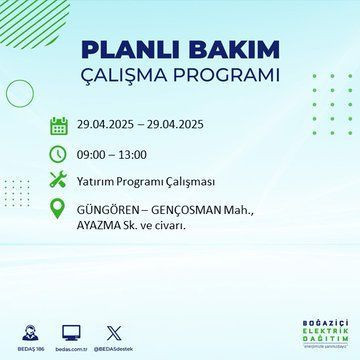 22 ilçe etkileniyor: Silivri, Sarıyer, Esenler... İstanbul'da uzun süreli elektrik kesintisi yaşanacak! 29 Nisan Salı elektrik kesintileri listesi - Resim: 55