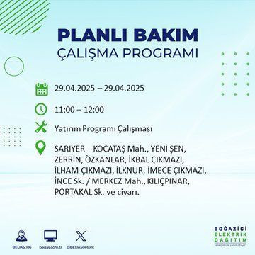 22 ilçe etkileniyor: Silivri, Sarıyer, Esenler... İstanbul'da uzun süreli elektrik kesintisi yaşanacak! 29 Nisan Salı elektrik kesintileri listesi - Resim: 68