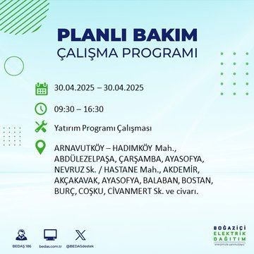 İstanbul'da uzun süreli elektrik kesintisi yaşanacak! 30 Nisan Çarşamba elektrik kesintileri listesi - Resim: 2
