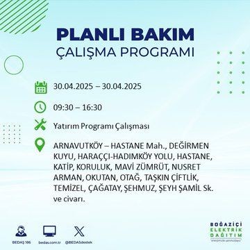 İstanbul'da uzun süreli elektrik kesintisi yaşanacak! 30 Nisan Çarşamba elektrik kesintileri listesi - Resim: 1